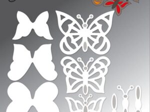 BLD1719 By Lene Die Cut/Emb, Butterflies - Sommerfugle