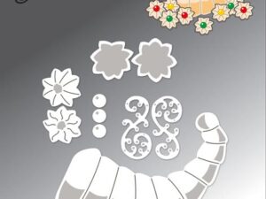 BLD1720 By Lene Die Cut/Emb, Wreath Cake - Kransekage Horn