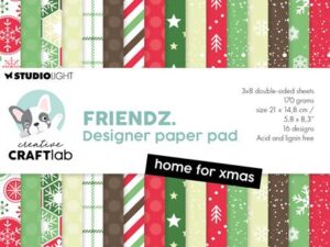 CCL-FR-DPP256 StudioLight Paper Pad/Papir A5, Home for Xmas Friendz