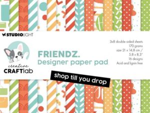 CCL-FR-DPP257 StudioLight Paper Pad/Papir A5, Shop til You Drop Friendz