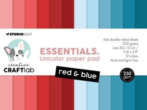 CCL-ES-UPP262 StudioLight Paper Pad, 30 x 15 cm. - Red & Blue