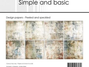 SBP541 Simple and Basic Design Papirblok 15 x 15 cm, Peeled And Speckled