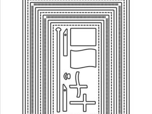 SBD492 Simple and Basic die, Combi Striped Frames - Kombinerede stribet ramme - A6