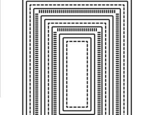 SBD493 Simple and Basic die, Combi Striped Frames - Kombinerede stribet ramme - A7