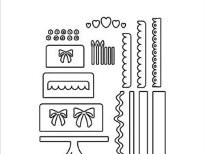 SBD497 Simple and Basic die, Birthday Cake - Lagkage