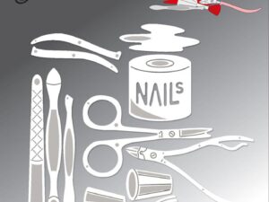 BLD1724 By Lene Die Cut/Emb, Nail Polish - Neglelak med tilbehør