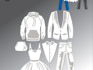 BLD1726 By Lene Die Cut/Emb, Mini Clothes - Mini Tøj