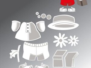 BLD1729 By Lene Die Cut/Emb, Accessories/Tilbehør til BLD1727/Panda #2