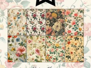 PFA161 Paper Favourites, Papirsblok A5, Vintage Flowers