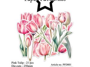 PFD001 Paper Favourites Die-Cuts, Pink Tulip - Lyserøde Tulipaner