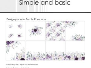 SBP744 Simple and Basic Design Papirblok 30 x 30 cm, Purple Romance