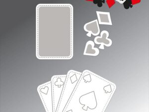 BLD1732 By Lene Die Cut/Emb, Playing Cards - Spillekort