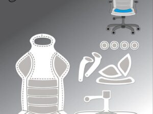 BLD1735 By Lene Die Cut/Emb, Gamer Chair - Gamerstol