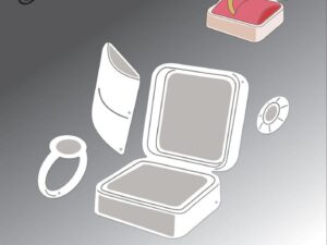 BLD1738 By Lene Die Cut/Emb, Ring med æske