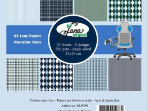 BLP059 By Lene Papirblok 15 x 15 cm, Masculine Vibes