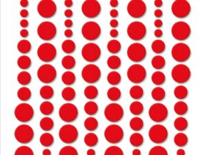 SBA035 Simple and Basic, Enamel Dots, Pink Red