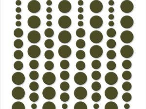 SBA039 Simple and Basic, Enamel Dots, Moss Green