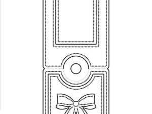 SBD516 Simple and Basic die, Gifttag w/bow - Gavemærke med Sløjfe