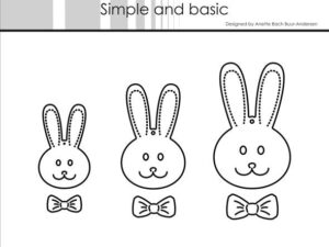 SBD522 Simple and Basic die, Cute Rabbits - Kaninhoveder