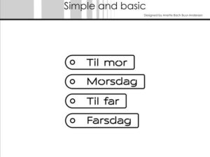 SBD523 Simple and Basic die, Tags med Danske Tekster - Til Mor mfl.