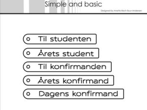 SBD524 Simple and Basic die, Tags med Danske Tekster - Til Studenten mfl.