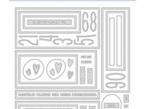 63453 MW Made With Love Dies, Sketch Sæt, Stort