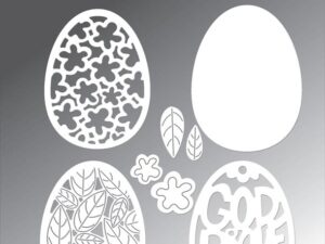 BLD1742 By Lene Die Cut/Emb, Easter Egg - Påskeæg