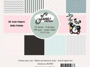BLP061 By Lene Papirblok 15 x 15 cm, Baby Panda