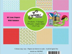 BLP062 By Lene Papirblok 15 x 15 cm, Wild Summer