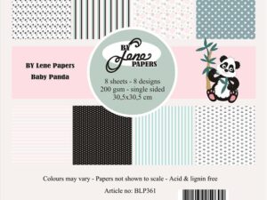 BLP361 By Lene Papirblok 30 x 30 cm, Baby Panda