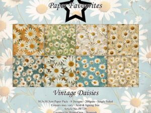 PF729 Paper Favourites, Papirsblok 30x30, Vintage Daisies
