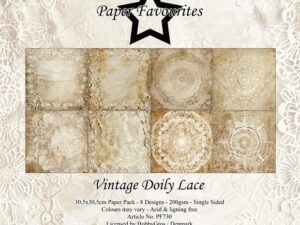 PF730 Paper Favourites, Papirsblok 30x30, Vintage Doily Lace