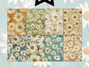 PFA170 Paper Favourites, Papirsblok A5, Vintage Daisies