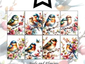 PFA569 Paper Favourites, Papirsblok A6, Birds and Flowers
