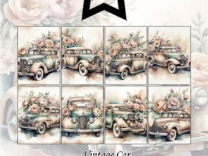 PFA572 Paper Favourites, Papirsblok A6, Vintage Car