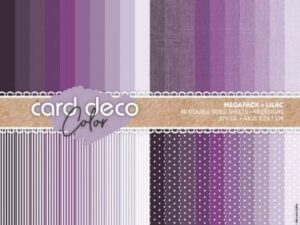 419003 Card Deco A4 karton 4 designs 40 ark 2 sidet, Lilac - Lilla