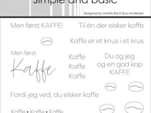 SBC200 Simple and Basic Clearstamp, Men først KAFFE! mfl.
