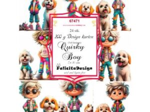 67471 Felicita Design Toppers 7,0 x 10,0 cm, Quirky Boys