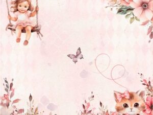 70934 Felicita Design Papir 30 x 30 cm, Baby Lyserød