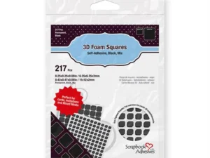 01617 Scrapbook Adhesives 3D Squares Thin Black Mix, Sort