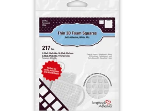 01616 Scrapbook Adhesives 3D Squares Thin White Mix, Hvide