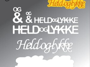 BLD1751 By Lene Die Cut, Tekstdie - Held og lykke