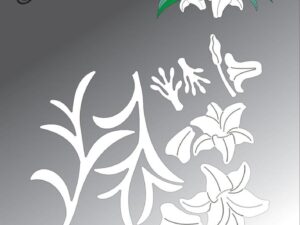 BLD1753 By Lene Die Cut/Emb, Lily - Liljer