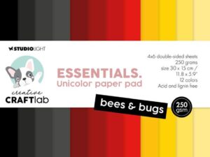 CCL-ES-UPP316 StudioLight Paper Pad 30 x 15 cm. - Bees & Bugs Essentials