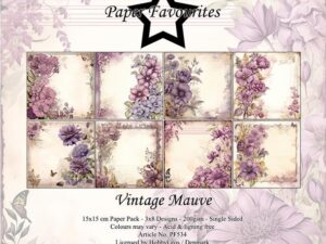 PF534 Paper Favourites, Papirsblok 15x15, Vintage Mauve