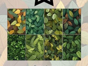 PFA174 Paper Favourites, Papirsblok A5, Forest Leaves