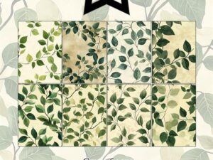 PFA175 Paper Favourites, Papirsblok A5, Green Leaves