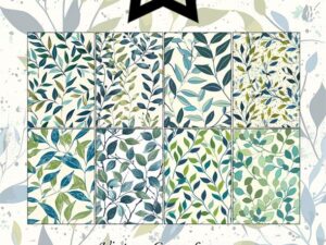 PFA176 Paper Favourites, Papirsblok A5, Vintage Green Leaves