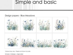 SBP748 Simple and Basic Design Papirblok 30 x 30 cm, Blue Meadows