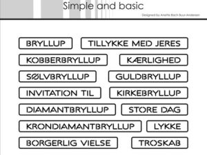 SBD542 Simple and Basic die, All-in-one Plate - Bryllup